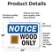 Signmission Wood Only Sign With Symbol, 24 in W x Rectangle, Vinyl Decal OS-2PACK-NS-D-1824-L-19067 - alternate 6
